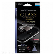 【iPhone8 Plus/7 Plus フィルム】ガラスフィルム「GLASS PREMIUM FILM」 全画面保護 スーパーフィット 極薄ステンレススチール製 (ブラック) 0.15mm