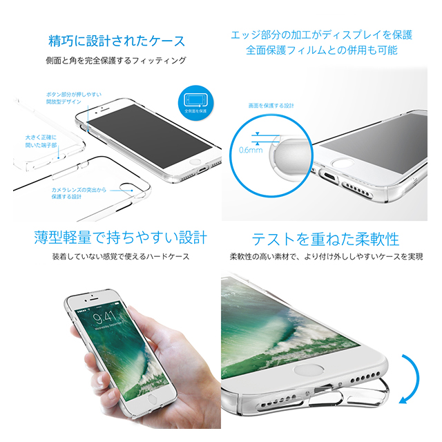 【iPhone8/7 ケース】TENC 自己修復ケース (クリスタルクリア)サブ画像