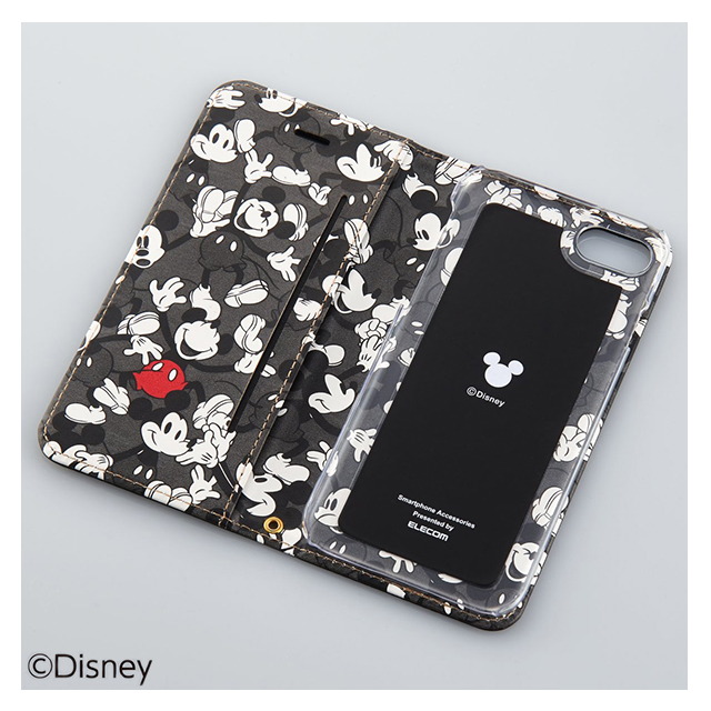 【iPhone8/7 ケース】ソフトレザーケース/Disney/カジュアル (スマイル・ブラック)goods_nameサブ画像