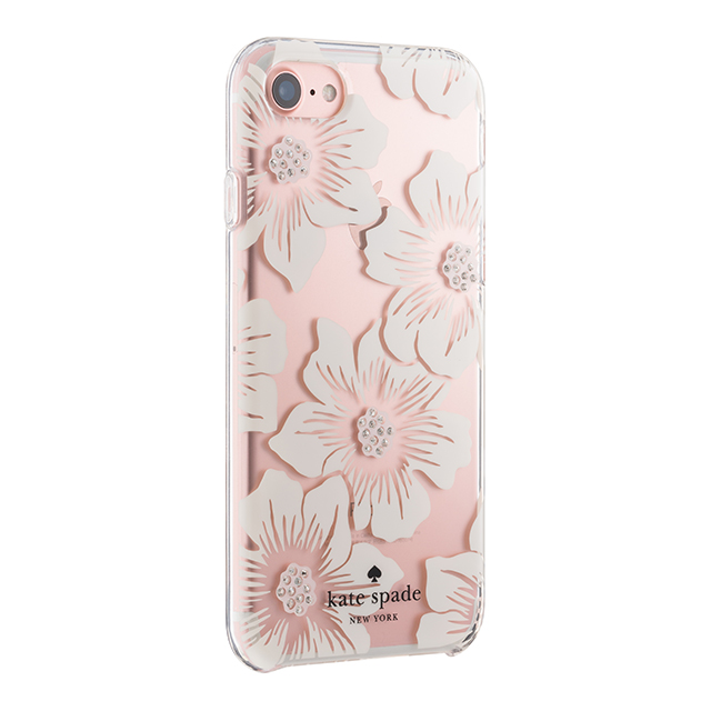 【iPhoneSE(第2世代)/8/7 ケース】1PC Comold (Hollyhock Floral Clear/Cream with Stones)goods_nameサブ画像