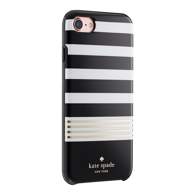 【iPhoneSE(第2世代)/8/7 ケース】1PC Comold (Stripe 2 Black/White/Gold Foil)