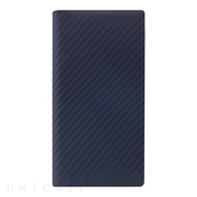 【iPhoneSE(第3/2世代)/8/7 ケース】Carbon Leather Case (ネイビー)