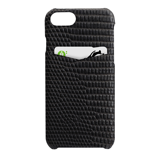 【iPhoneSE(第3/2世代)/8/7 ケース】Lizard Leather Back Case (ブラック)goods_nameサブ画像