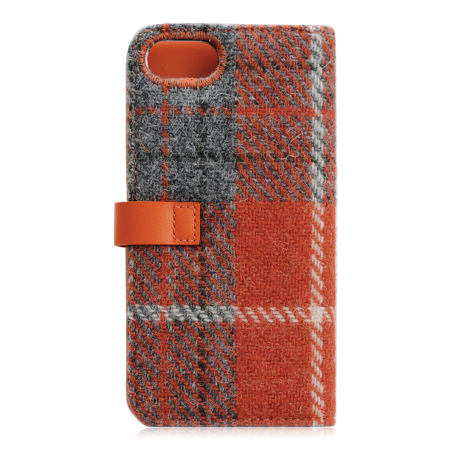 【iPhoneSE(第3/2世代)/8/7 ケース】Harris Tweed Diary (オレンジ×グレー)サブ画像