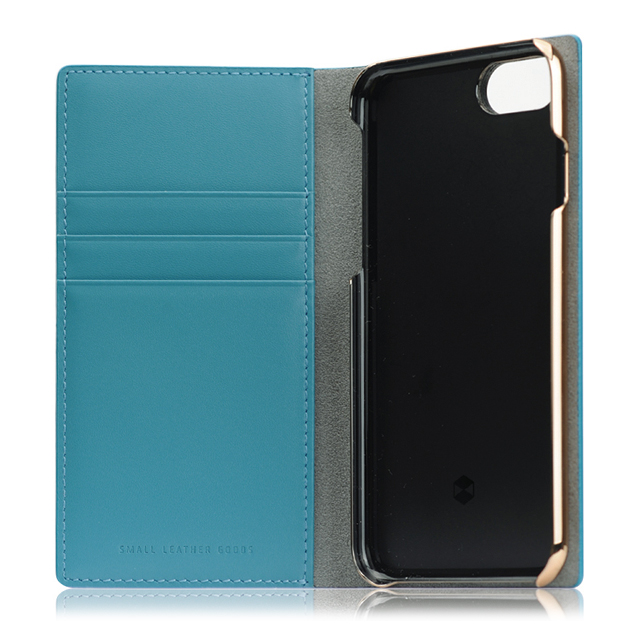 【iPhoneSE(第3/2世代)/8/7 ケース】Calf Skin Leather Diary (ブルー)goods_nameサブ画像