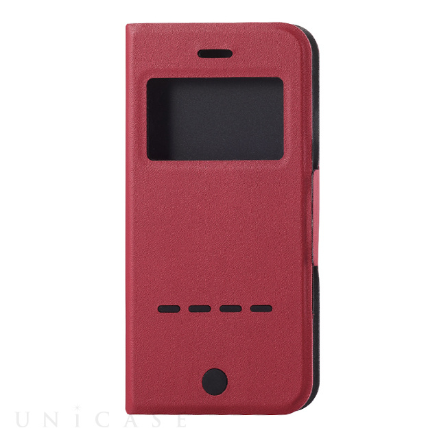 Iphone8 7 ケース ソフトレザーケース 窓付 レッド Elecom Iphoneケースは Unicase