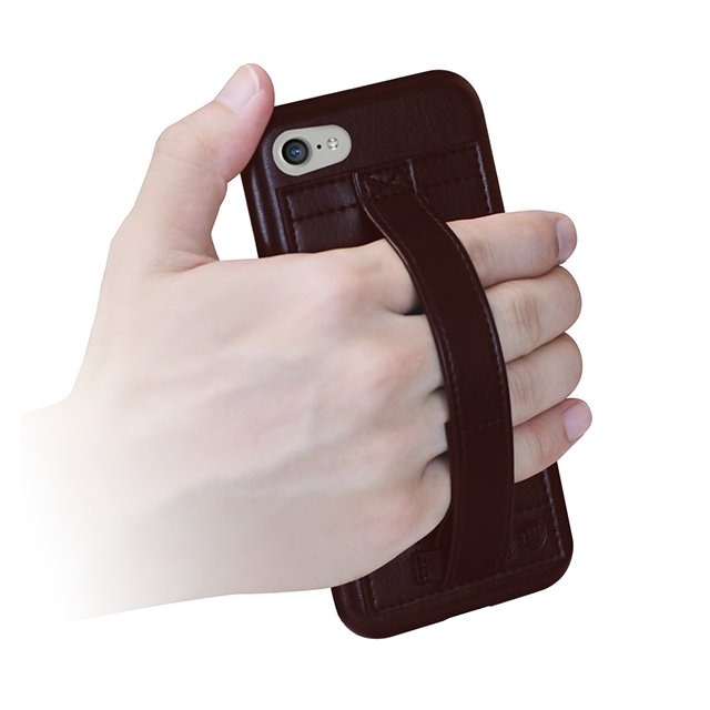 【iPhone8/7 ケース】Finger Grip (ダークブラウン)サブ画像