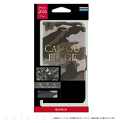 【iPhone8 Plus/7 Plus ケース】薄型ファブリックデザインケース「CAMOUFLAGE」 グレー/ブラック