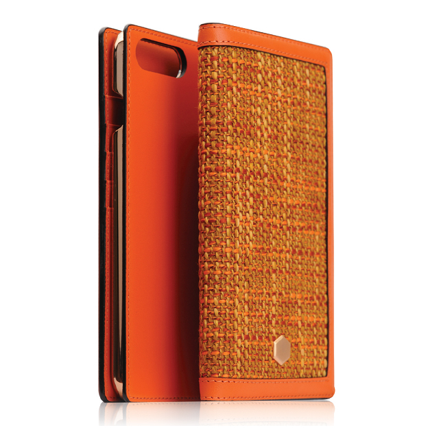 【iPhone8 Plus/7 Plus ケース】Edition Calf Skin Leather Diary (オレンジ)サブ画像