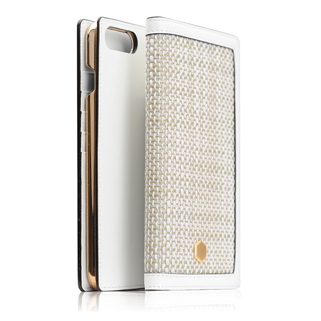 【iPhone8 Plus/7 Plus ケース】Edition Calf Skin Leather Diary (ホワイト)サブ画像