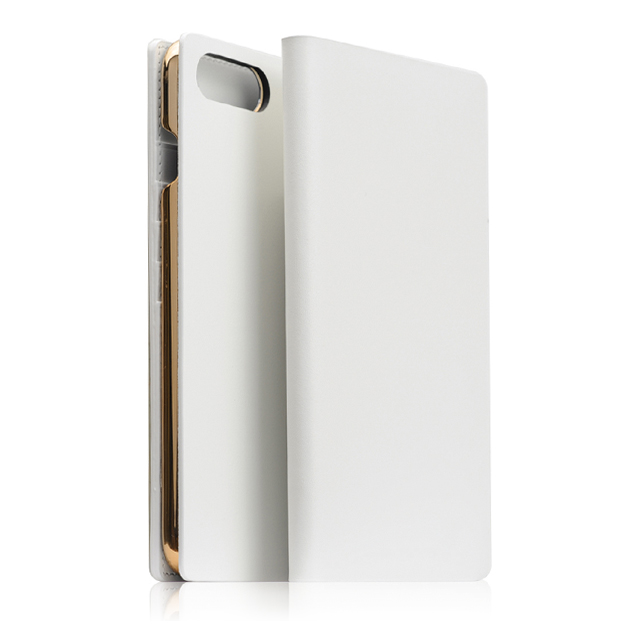 【iPhone8 Plus/7 Plus ケース】Calf Skin Leather Diary (ホワイト)goods_nameサブ画像