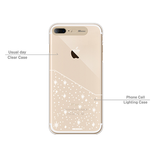 【iPhone8 Plus/7 Plus ケース】Clear Hard イルミネーションケース (ギャラクシー/ゴールド)サブ画像