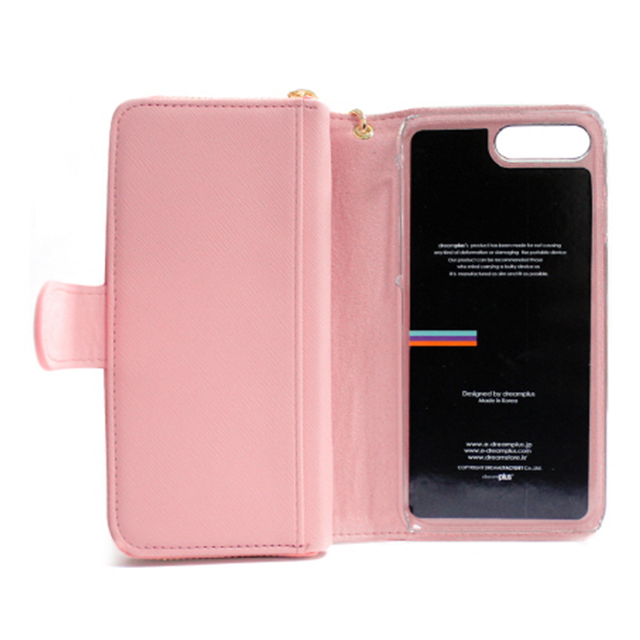 【iPhone8 Plus/7 Plus ケース】Zipper お財布付きダイアリーケース (ピンク)サブ画像