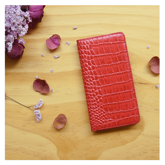 【iPhone8 Plus/7 Plus ケース】Vivid Croco Diary (レッド)goods_nameサブ画像