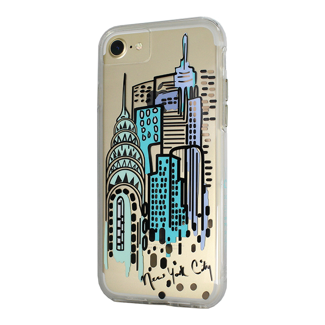 【iPhoneSE(第3/2世代)/8/7/6s/6 ケース】Hybrid Tough Naked Case Designers CITY Prints (NEW YORK/CITY VIEW)サブ画像