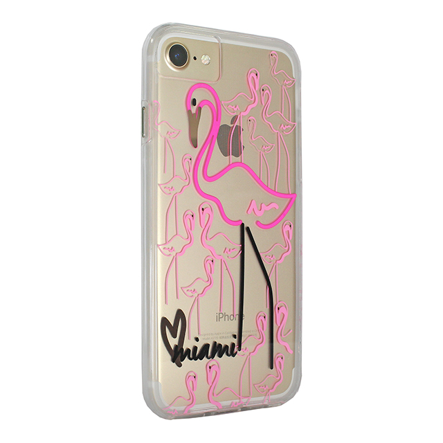 【iPhoneSE(第3/2世代)/8/7/6s/6 ケース】Hybrid Tough Naked Case Designers CITY Prints (MIAMI/FLAMINGO)サブ画像