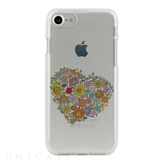 【iPhone8/7 ケース】CLEAR CASE (flower heart)