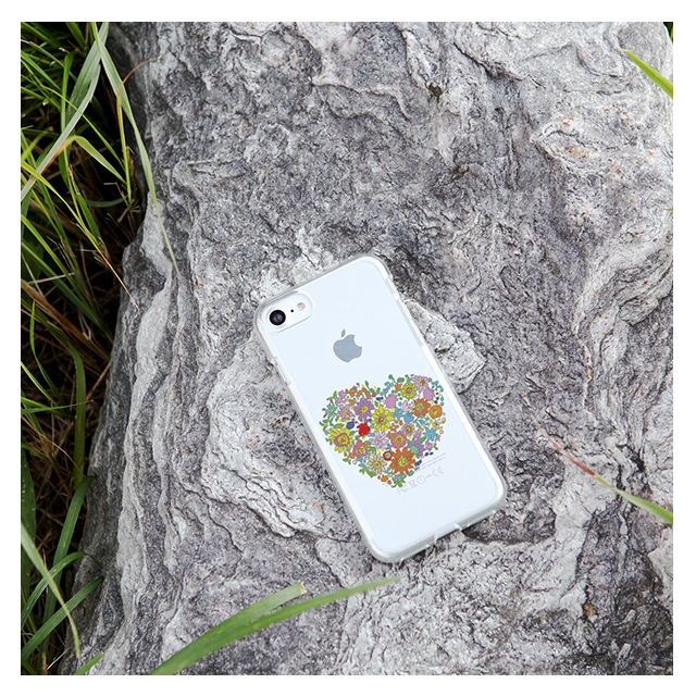 【iPhone8/7 ケース】CLEAR CASE (flower heart)goods_nameサブ画像
