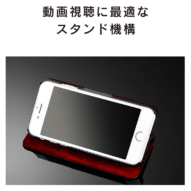 【iPhoneSE(第3/2世代)/8/7/6s/6 ケース】FlipNote Pocket + マグネット付 (テクスチャードブラック)サブ画像