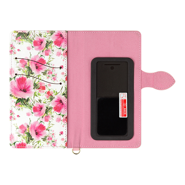 マルチ スマホケース マルチタイプ用手帳型ケースfleur Pink Natural Design Iphoneケースは Unicase