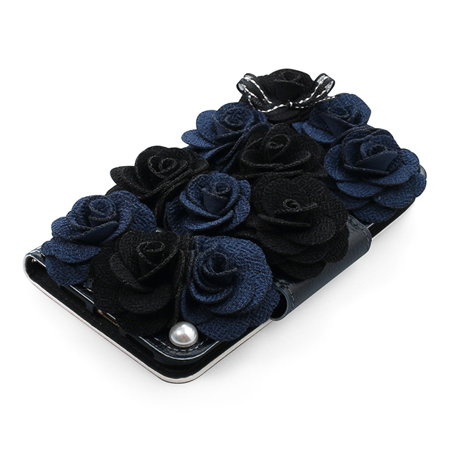 【iPhoneSE(第3/2世代)/8/7 ケース】Bella Rosette Diary (ブラック)goods_nameサブ画像