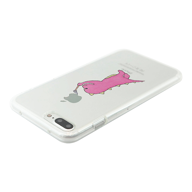 【iPhone7 Plus ケース】ソフトクリアケース (お絵かきザウルス/ピンク)goods_nameサブ画像