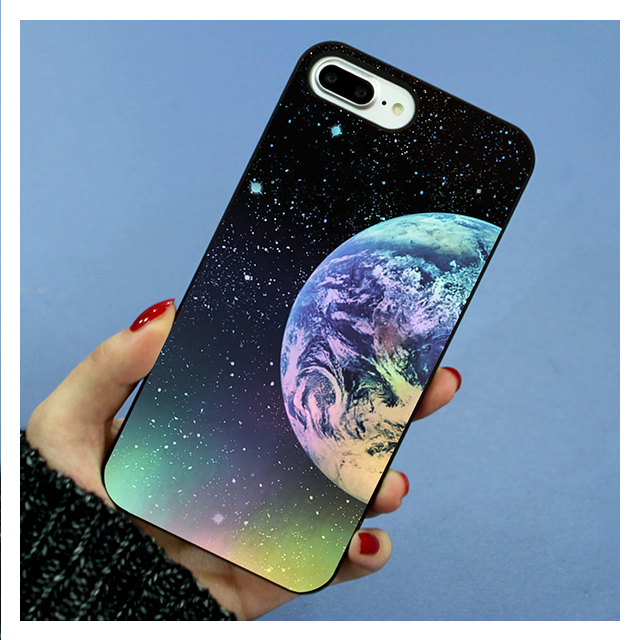【iPhone8 Plus/7 Plus ケース】Twinkle Case Earth＆Moon (Earth Right)サブ画像