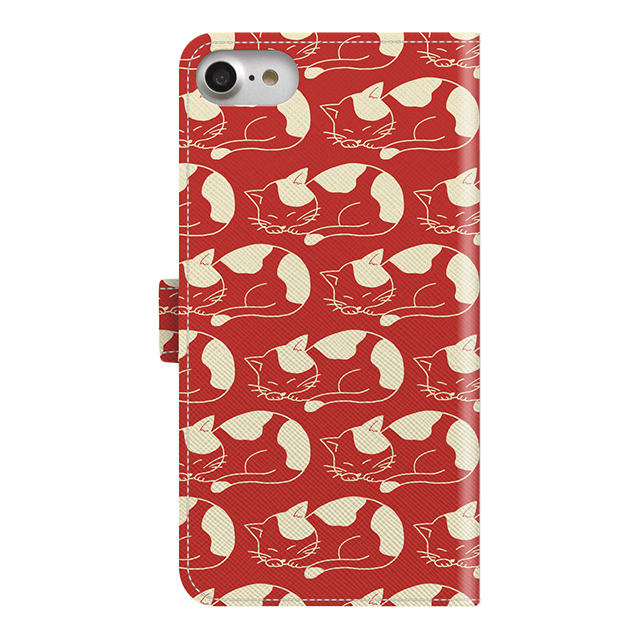 【iPhone8/7 ケース】Jellyfish 手帳型ケース (花色衣/Tortoiseshell cat-RED)サブ画像