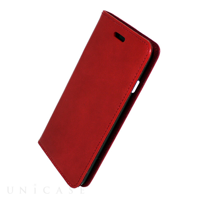 【iPhone7 ケース】Cuoio オイルレザーケース (赤×ブラック)