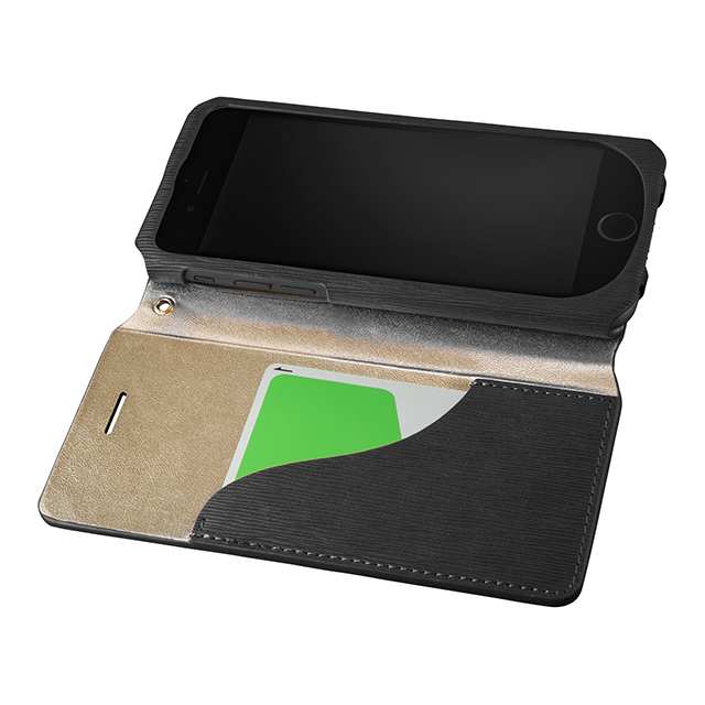 【iPhone8/7 ケース】Flap Leather Case ”Colo” (Black)サブ画像