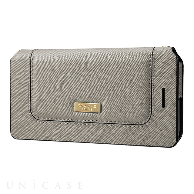 【iPhone8/7 ケース】Bag Type Leather Case ”Sac” (Gray)
