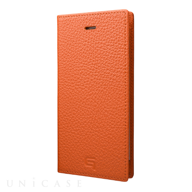 【iPhone8/7 ケース】Shrunken-calf Leather Case (Orange)