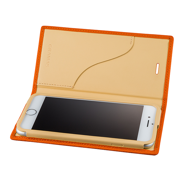【iPhone8/7 ケース】Shrunken-calf Leather Case (Orange)goods_nameサブ画像