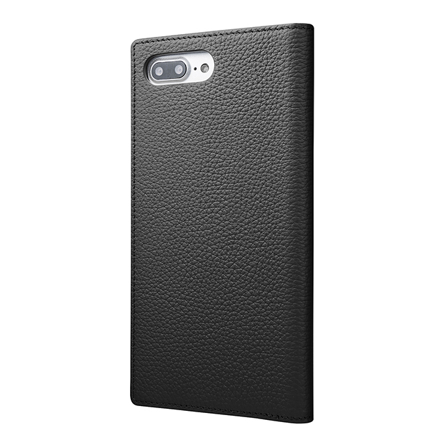 【iPhone8 Plus/7 Plus ケース】Shrunken-calf Leather Case (Black)サブ画像