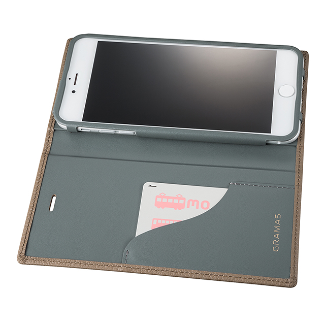 【iPhone8 Plus/7 Plus ケース】Shrunken-calf Leather Case (Taupe)サブ画像