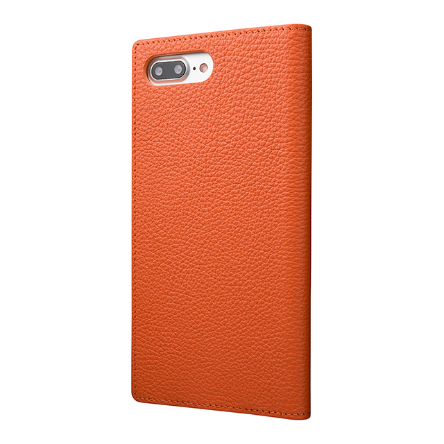【iPhone8 Plus/7 Plus ケース】Shrunken-calf Leather Case (Orange)サブ画像
