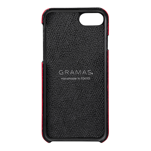 【iPhoneSE(第3/2世代)/8/7 ケース】Embossed Grain Leather Case (Red)サブ画像
