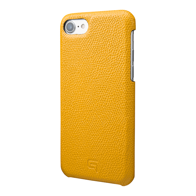 【iPhoneSE(第3/2世代)/8/7 ケース】Embossed Grain Leather Case (Yellow)サブ画像