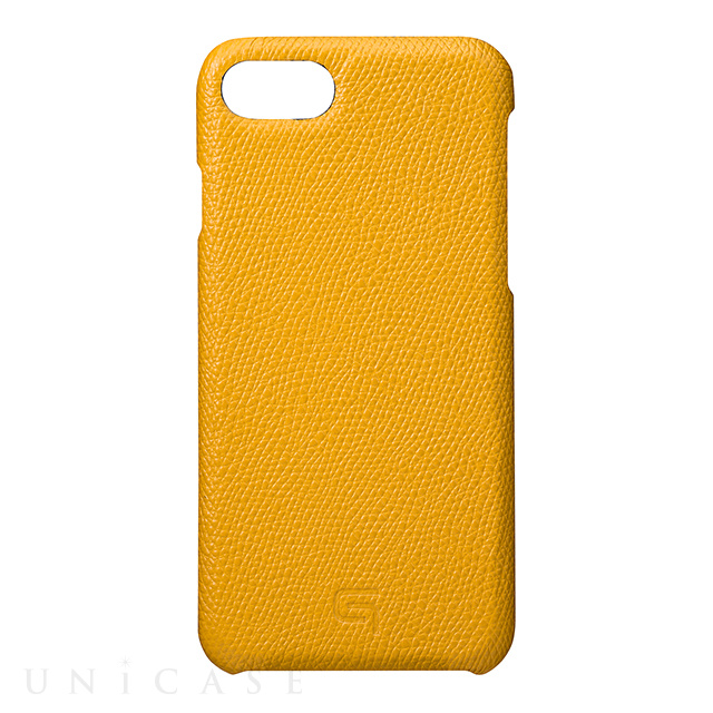 【iPhoneSE(第3/2世代)/8/7 ケース】Embossed Grain Leather Case (Yellow)