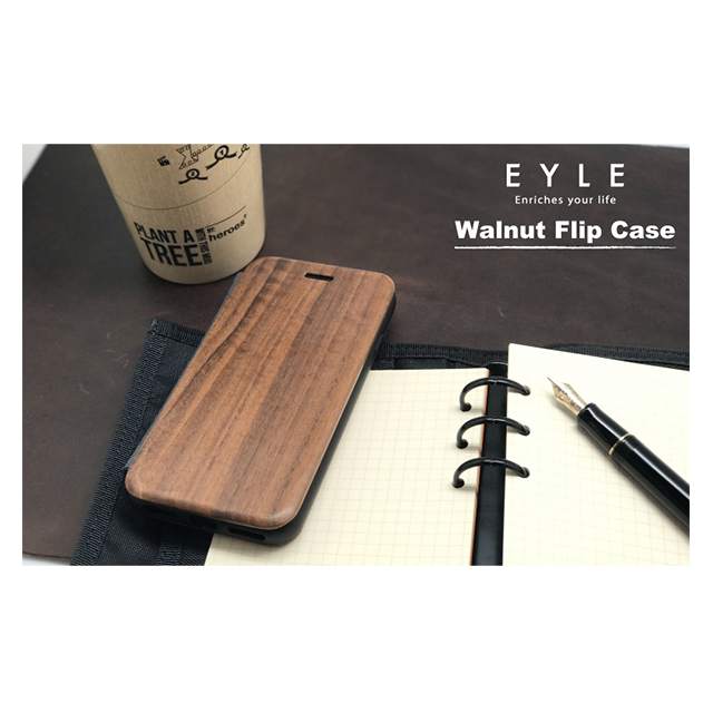 【iPhoneSE(第3/2世代)/8/7/6s/6 ケース】Walnut Flip Case (GREY)サブ画像