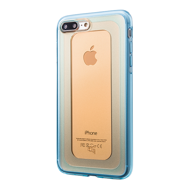 【iPhone8 Plus/7 Plus ケース】”GEMS” Hybrid Case (Garnet Orange×Blue)サブ画像