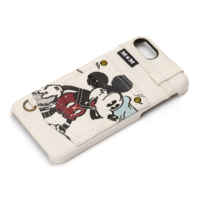 【iPhoneSE(第3/2世代)/8/7 ケース】カードポケット付きハードケース (ミッキーマウス/アイボリー)サブ画像