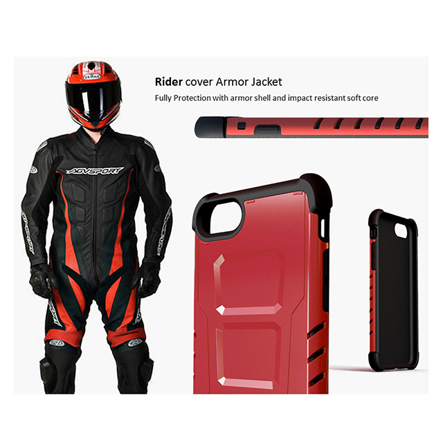 【iPhone8 Plus/7 Plus ケース】Armor Suit Rider Jacket (Jet Black) + Newton Cover Combo (Anti-Gravity)サブ画像