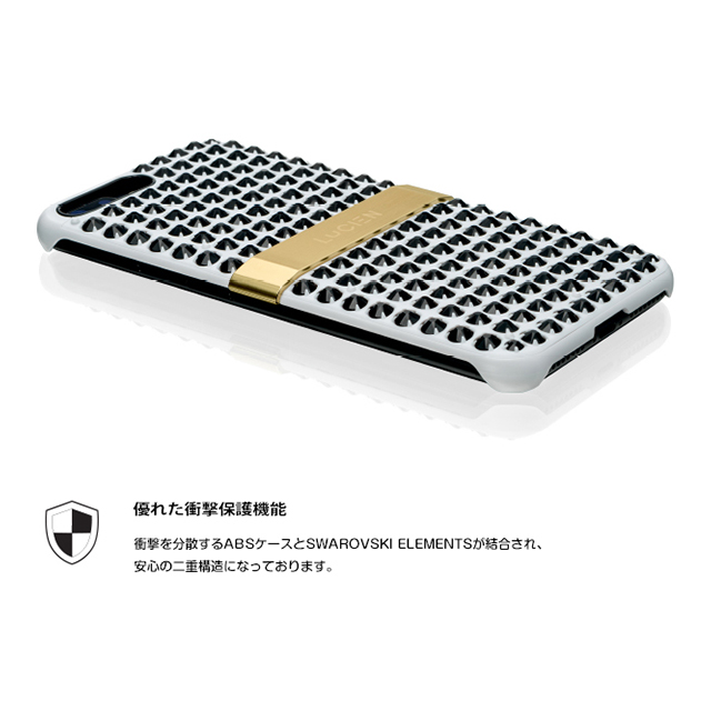 【iPhone8/7 ケース】CRYSTALLINE SPECTRUM Gold Series (White/Black)サブ画像