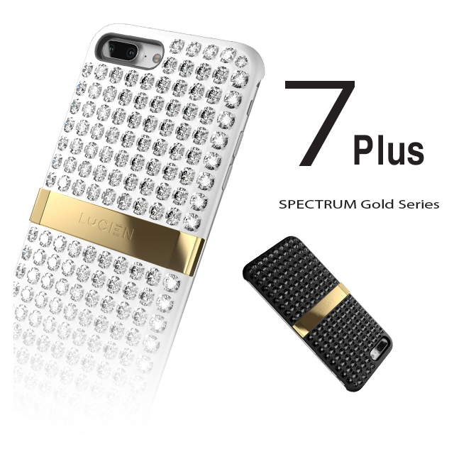 【iPhone8 Plus/7 Plus ケース】CRYSTALLINE SPECTRUM Gold Series (Black)サブ画像