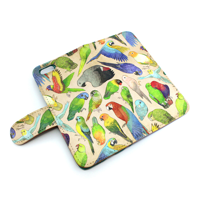 【iPhone6s/6 ケース】booklet case (インコ科の鳥類)サブ画像