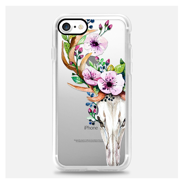 【iPhone8/7 ケース】Deer Head Skull and Floralサブ画像