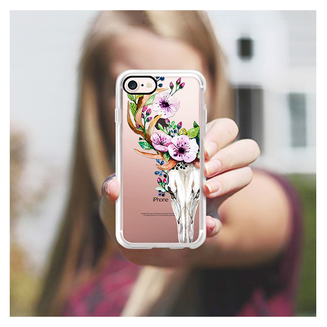 【iPhone8/7 ケース】Deer Head Skull and Floralサブ画像