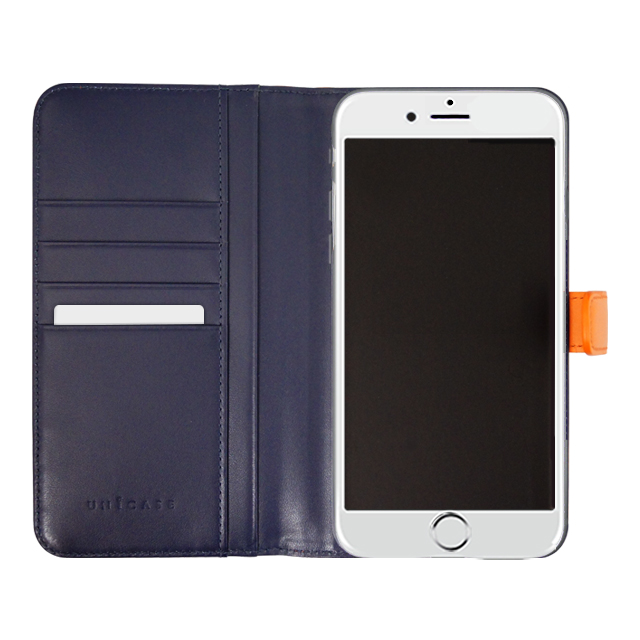 【iPhone8 Plus/7 Plus ケース】COWSKIN Diary (Orange×Navy)goods_nameサブ画像