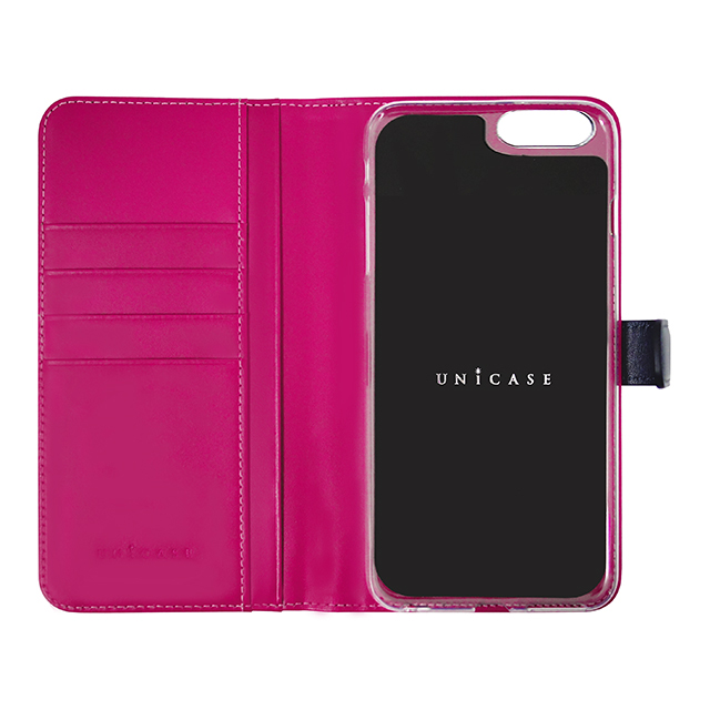 【iPhone8 Plus/7 Plus ケース】COWSKIN Diary (Navy×Pink)サブ画像